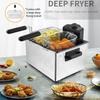 BDJSN 2100W Electric Deep Fryer, 5L Home Stainless Steel Body Deep Fryer Pot, with 0-190 Temperature Adjustment, Kitchen Desktop Frying Grill for French Fries, Fried Chicken, Onion Rings view 2