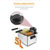 BDJSN 2100W Electric Deep Fryer, 5L Home Stainless Steel Body Deep Fryer Pot, with 0-190 Temperature Adjustment, Kitchen Desktop Frying Grill for French Fries, Fried Chicken, Onion Rings view 3