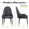 AF ARTISAN FURNITURE Grey Dining Chairs Set of 2 with High Backs Mid Century Modern Kitchen Dining Room Chairs PU Faux Leather Upholstered Large Padded Accent Chair with Legs view 3