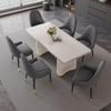AF ARTISAN FURNITURE Grey Dining Chairs Set of 2 with High Backs Mid Century Modern Kitchen Dining Room Chairs PU Faux Leather Upholstered Large Padded Accent Chair with Legs view 4