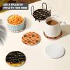 for U Designs Maple Leaf Pumpkin Turky Fall Thanksgiving Coasters Set of 6 Cute Water Absorbing Coasters for Drinks Living Room Kitchen Table Home Decor view 3