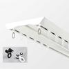 Ultra-Thin Curtain Track Mute Double Track Ceiling Curtain Track, Curtain Rods Heavy-Duty Curtains Rails for Room Divider Living Room Bedroom Easy to Install(White,1.3m(4.3ft)) view 2