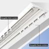 Ultra-Thin Curtain Track Mute Double Track Ceiling Curtain Track, Curtain Rods Heavy-Duty Curtains Rails for Room Divider Living Room Bedroom Easy to Install(White,1.3m(4.3ft)) view 4