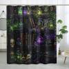 GDHBLING Halloween Trippy Wiccan Shower Curtain Set, Horror Skull Witchy Shower Curtain Scary Bathroom Accessories, Printed Pattern Decorative -72 Inch view 1