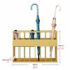 Umbrella Storage Rack Umbrella Stands Rack Long and Short Umbrellas Stand Gold Metal, Indoor Hallway Entryway Umbrella Holder Drying Rack, Large Canes Umbrella Bucket, Walking Sticks Hollow-Out Basket view 2