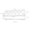 Trent Home 48" Transitional Rectangle Ottoman in Cloud Gray Linen Look Fabric view 2