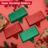 GoClimber Christmas Stocking Holders for Mantle Set of 4, Weighted Stocking Holder Fireplace Stocking Hangers for Xmas Holiday Party Decoration view 4