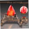 Lamppdcor Fake Campfire Fake Fire, 3D Fake Flame Lamp, Realistic Artificial Fire Flames with Fan Base, Fake Campfire for Halloween Christmas Party Festival Decoration view 4