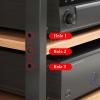 YHWKG Media Stand, Desktop Floor Standing Video Audio Rack,Media TV Stand Rack, Open Stereo Cabinet with Mobile Wheels, Media Storage Cabinet Stereo Component Cabinet(Wood Color,19.6x34.6) view 4
