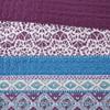 Ergode Boho Reversible Quilt Set - Vibrant Prints, Solid Purple Reverse Side - Includes Shams & Decorative Pillows - Pre-Washed Cotton Fill - Oeko-TEX Certified - Treatment - Chic Bedroom Upgrade view 3