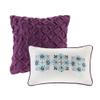 Ergode Boho Reversible Quilt Set - Vibrant Prints, Solid Purple Reverse Side - Includes Shams & Decorative Pillows - Pre-Washed Cotton Fill - Oeko-TEX Certified - Treatment - Chic Bedroom Upgrade view 4