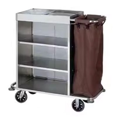 AoForce Rolling Laundry Basket Made of Stainless Steel Frame and Oxford Cloth with Heavy Duty Rolling Wheels 3-Tier Storage Shelves with 1 Bag for Clothes(110 * 46 * 112CM)