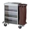 AoForce Rolling Laundry Basket Made of Stainless Steel Frame and Oxford Cloth with Heavy Duty Rolling Wheels 3-Tier Storage Shelves with 1 Bag for Clothes(110 * 46 * 112CM) view 1