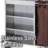 AoForce Rolling Laundry Basket Made of Stainless Steel Frame and Oxford Cloth with Heavy Duty Rolling Wheels 3-Tier Storage Shelves with 1 Bag for Clothes(110 * 46 * 112CM) view 4