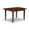 ErgodeMLAB5-MAH-18 5Pc Rectangular Dining Table Set with Butterfly Leaf and Parson Chairs-Mahogany Leg, Linen Fabric Coffee view 1