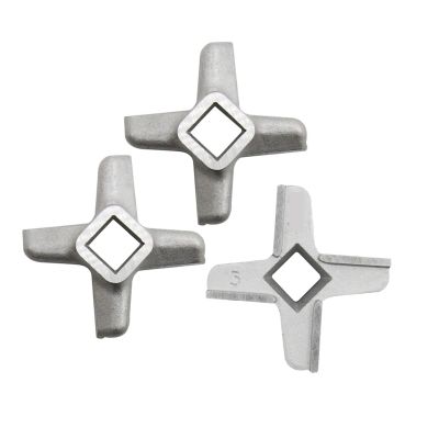 3 Pieces Meat Grinder Knife #5 Mincer Blade, Meat Grinder Parts Spare Parts, Compatible For Bosch