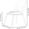 HAOKAZLBR Modern Dining Room Chairs Upholstered Dinner Chair Modern Kitchen Dining Chair Set of 6 Micro Fiber Leather Living Room Lounge Counter Chairs Sturdy Carbon Steel Metal Legs(Light Grey) view 3