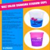 16oz Color Changing Stadium Cups with Custom One-Color Imprint for Parties & Events (Natural To Magenta, 12 Cups) view 2
