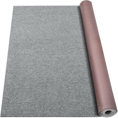 Grefinity Marine Carpet,6 FT x 10 FT Smoke Gray Indoor Outdoor Carpet 0.2" Thick Boat Carpet with Water-Proof TPE Backing, Non-Slide Outdoor Marine Carpet Roll for Home, Patio, Porch, Deck