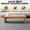 Grefinity Marine Carpet,6 FT x 10 FT Smoke Gray Indoor Outdoor Carpet 0.2" Thick Boat Carpet with Water-Proof TPE Backing, Non-Slide Outdoor Marine Carpet Roll for Home, Patio, Porch, Deck view 3