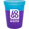 16oz Color Changing Stadium Cups with Custom Imprint for Parties & Events (Blue To Purple, QTY 25) view 1