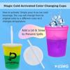 16oz Color Changing Stadium Cups with Custom Imprint for Parties & Events (Blue To Purple, QTY 25) view 3