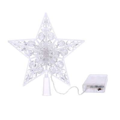 Anneome 1pc Led Xmas Tree Topper Light Creative Star Decoration Light Strings for Christmas Tree Star Holiday Treetop Decor to Brighten Your Festive Atmosphere