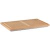 Elegance 22 13/16" x 14 11/16" x 1 3/8" Wooden Bread Cutting Board with Stainless Steel Reservoir view 1