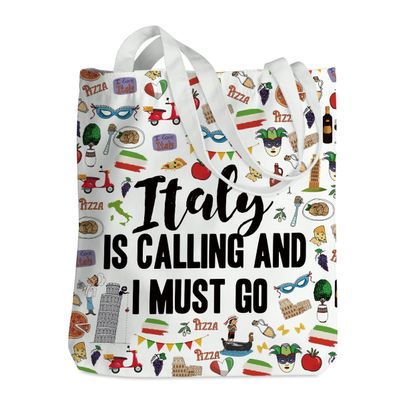 Italy Tote Bag, Travel Essentials, Lover Gifts for Women Best Friend Sister Travelers, Birthday Christmas Girls Trip Bachelorette Party Favors, Reusable Beach Grocery Bags