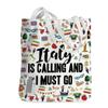Italy Tote Bag, Travel Essentials, Lover Gifts for Women Best Friend Sister Travelers, Birthday Christmas Girls Trip Bachelorette Party Favors, Reusable Beach Grocery Bags view 1