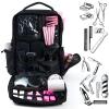 ANAR GOODS Hairstylist Tools Backpack | Large Capacity | Holds Hair Dryer, Curling Iron & PC Compartment | Travel-Friendly | Easy Packing | Strong Materials | Black view 3