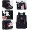 ANAR GOODS Hairstylist Tools Backpack | Large Capacity | Holds Hair Dryer, Curling Iron & PC Compartment | Travel-Friendly | Easy Packing | Strong Materials | Black view 4
