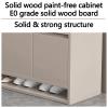 KAXLDHH Shoe Rack for Entryway Shoe Cabinet Bench, Sturdy Wooden Shoe Storage Shelf, Shoe Organizer Bench Seat with Padded Seat for Hallway, Living Room, Porch Entrance(White,60cm) view 4