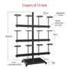 Sxlawesom Floor Hat Display Stand with Pulley, Safety Helmet, Helmet, Wig Storage Racks, Office Coat and hat Rack, Adjustable Height(12 Hats) view 2