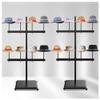 Sxlawesom Floor Hat Display Stand with Pulley, Safety Helmet, Helmet, Wig Storage Racks, Office Coat and hat Rack, Adjustable Height(12 Hats) view 3