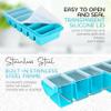 1/2 Cup Silicone Freezer Tray With Lid - Silicone Freezer Molds 2-Pack For meal prep & freezing of various sauces and other dishes, makes 12 perfect 1/2 cup portions cubes,oven and dishwasher safe view 2