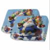 AMZRicher Blue Christmas Santa Sofa Couch Cushion Covers Washable, Removable Stretchable Sectional Couch Covers, Xmas Tree Snowflake Slipcovers for L & T Shape Sofa Furniture Protector S Size 2 pcs view 1