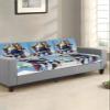 AMZRicher Blue Christmas Santa Sofa Couch Cushion Covers Washable, Removable Stretchable Sectional Couch Covers, Xmas Tree Snowflake Slipcovers for L & T Shape Sofa Furniture Protector S Size 2 pcs view 2