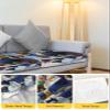 AMZRicher Blue Christmas Santa Sofa Couch Cushion Covers Washable, Removable Stretchable Sectional Couch Covers, Xmas Tree Snowflake Slipcovers for L & T Shape Sofa Furniture Protector S Size 2 pcs view 4