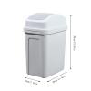 Gooddyiyukey Kitchen Trash Can with Lid,5.5 Gallons, Plastic Garbage Can with Lid, Waste Basket,Trash Bin,Garbage Bin,Slim Trash Can for Bedroom, Living Room, Office, Bathroom, Kitchen, Dorm, Outdoor view 2