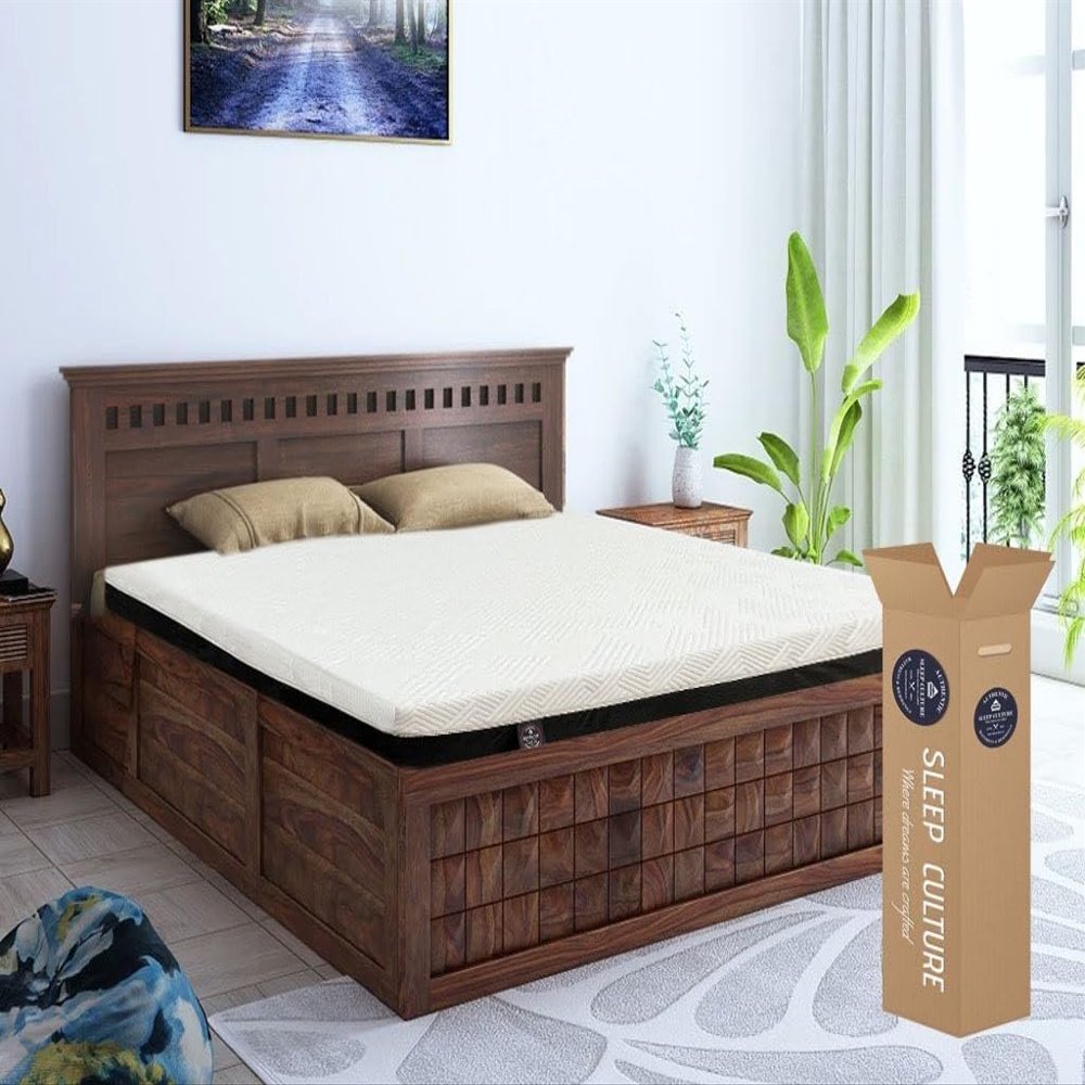 SLEEP CULTURE Ortho Memory Foam Mattress for Bed 10 Year Warranty (75x35x5 in, Single)