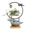 HEAIQI Indoor Small Water Fountain Tabletop Fountain Chinese Style Office Alpine Water Fountain Ornaments Living Room Fountain Landscape Humidifier Tabletop Fountains Feng Shui Decor view 1