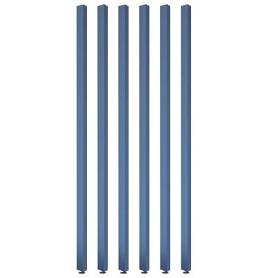 6 Pcs Partition Privacy Screen Wooden Slats, Modern Room Divider Partition Posts with Fitting, Entrance/Living Room Privacy Divider Decor Column(Blue,145cm/57in/4.75ft)