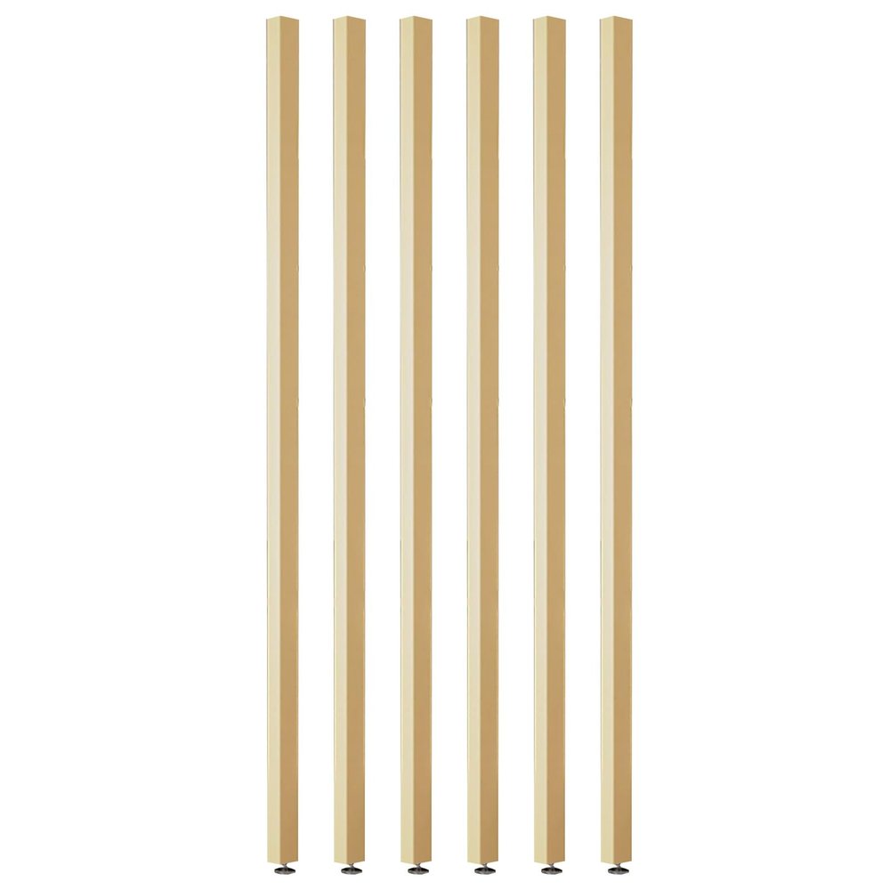6 Pcs Partition Privacy Screen Wooden Slats, Modern Room Divider Partition Posts with Fitting, Entrance/Living Room Privacy Divider Decor Column(Natural,140cm/55.1in/4.6ft)