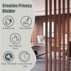 6 Pcs Partition Privacy Screen Wooden Slats, Modern Room Divider Partition Posts with Fitting, Entrance/Living Room Privacy Divider Decor Column(Natural,140cm/55.1in/4.6ft) view 3