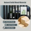 6 Pcs Partition Privacy Screen Wooden Slats, Modern Room Divider Partition Posts with Fitting, Entrance/Living Room Privacy Divider Decor Column(Natural,140cm/55.1in/4.6ft) view 4