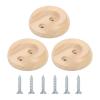 uxcell 12Pcs Wooden Closet Rod Holders, Wardrobe Rod Brackets End Support Curtain Rod Holder Sockets with Screws for 30mm Closet Rods view 1