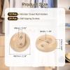 uxcell 12Pcs Wooden Closet Rod Holders, Wardrobe Rod Brackets End Support Curtain Rod Holder Sockets with Screws for 30mm Closet Rods view 2