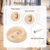 uxcell 12Pcs Wooden Closet Rod Holders, Wardrobe Rod Brackets End Support Curtain Rod Holder Sockets with Screws for 30mm Closet Rods view 3
