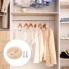 uxcell 12Pcs Wooden Closet Rod Holders, Wardrobe Rod Brackets End Support Curtain Rod Holder Sockets with Screws for 30mm Closet Rods view 4